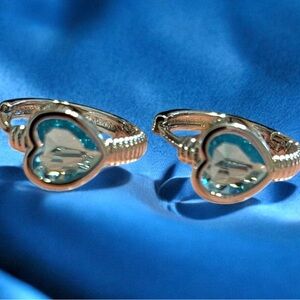 Huggie Silver Heart Earrings